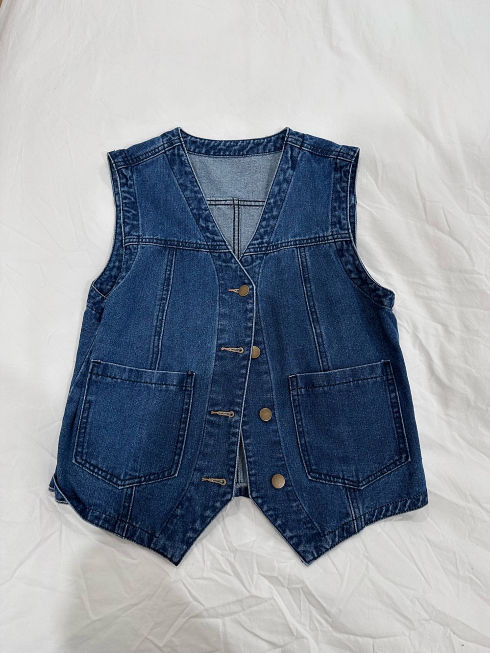 Amazon Dark Blue Denim Vest Tank Top